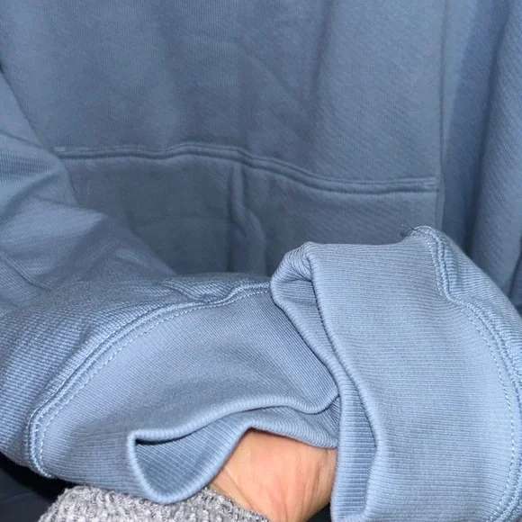 BSR BY SAMII RYAN Smiley Oversized Hoodie Women's Size L Blue - Picture 3 of 6